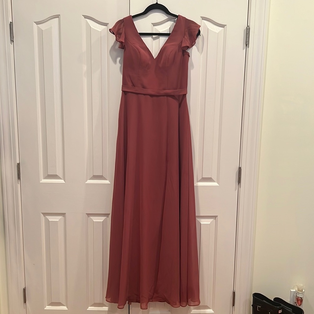Azazie Claudine Bridesmaid Dress - Desert Rose